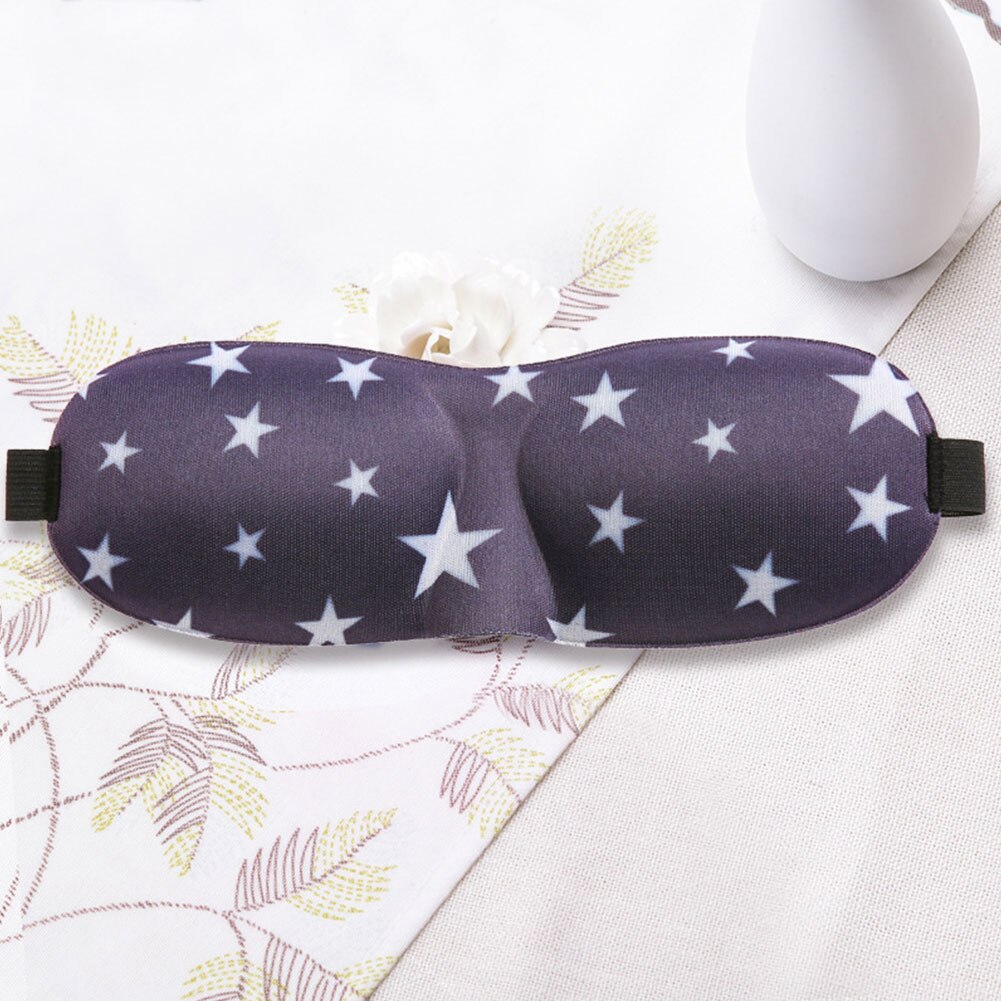 3d sovemaske naturlig sovende øyemaske øyenskygge dekke skygge øyelapp myk bærbar binde til øynene reise slappe øyelapp: Lille stjerne 01