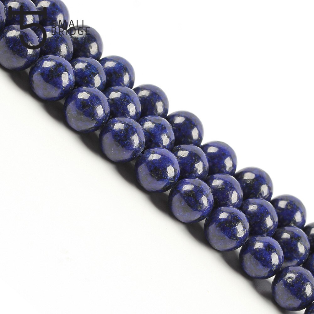 6 8 10 Mm Ronde Natuurlijke Lapis Lazuli Kralen Voor Sieraden Maken Diy Armband Ketting Losse Blauwe Steen Streng Kralen s101