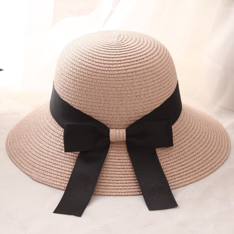 Femmes Nouvelle Dames Femmes Décontracté À Large Bord Disquette Pliable Paille Plage Chapeau Décontracté Chapeaux Gorras: PK