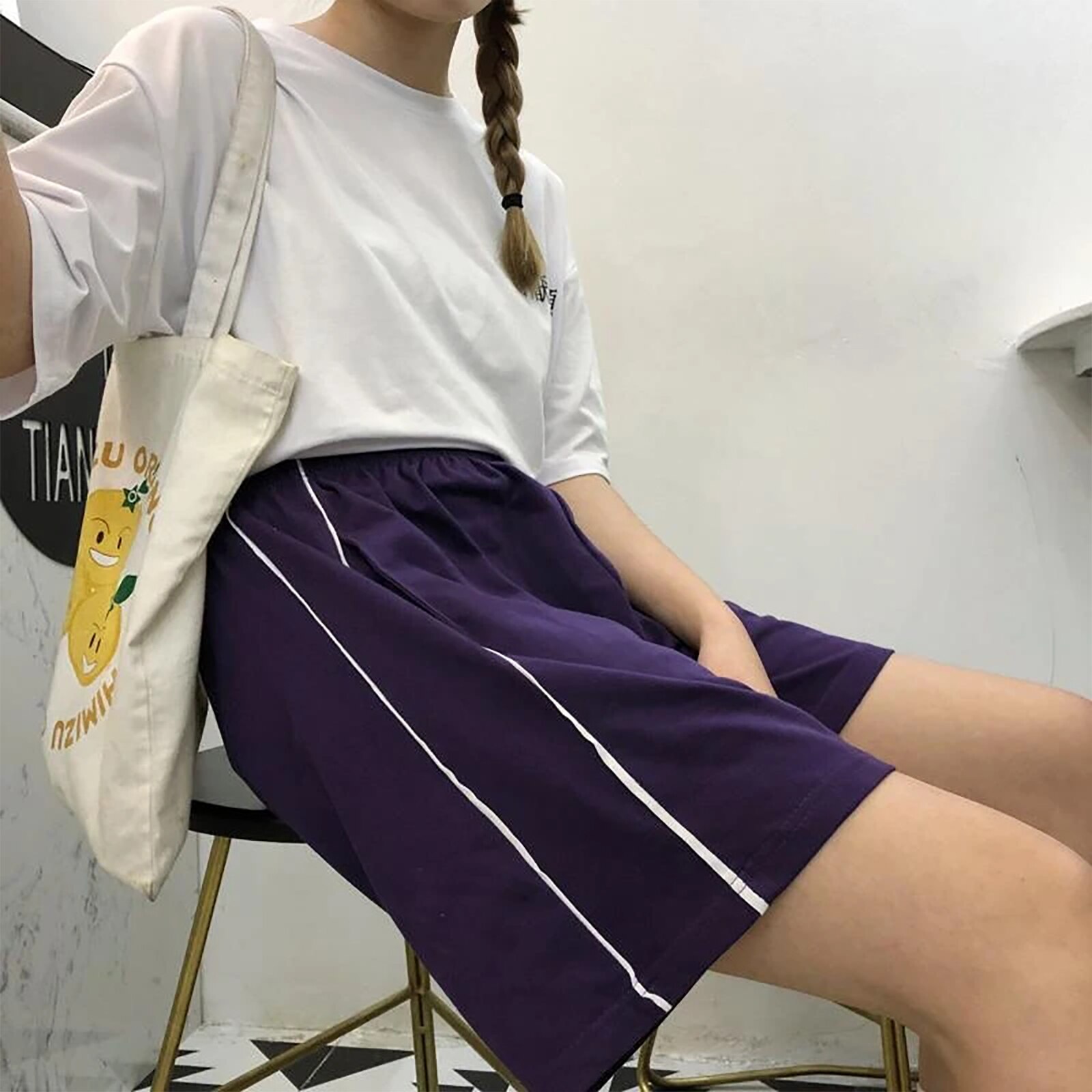 Mode Vrouwen Casual Shorts Harajuku Hoge Taille Losse Rechte Shorts Koreaanse Stijl Zomer Shorts Streetwear