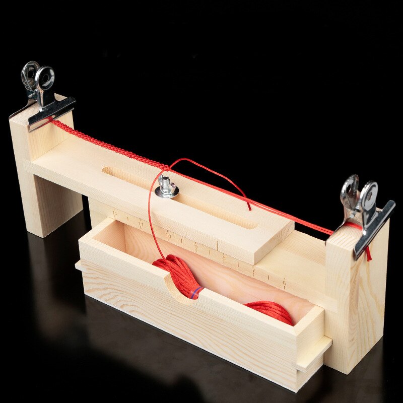 Bracelet à bricoler soi-même corde rouge cadre de tressage en bois massif outils fixes faits à la main artefacts de corde tressée plaque fixe: vert clair