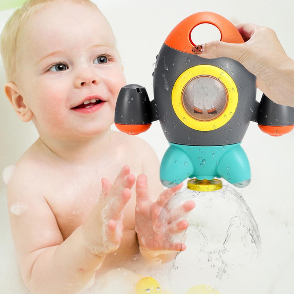 sprühen Wasser Spielzeug Umweltfreundliche Leichte Anti-verformen Rakete-Förmigen Wasser Sprinkler Badewanne Spielzeug Badewanne Spielzeug für freundlicher