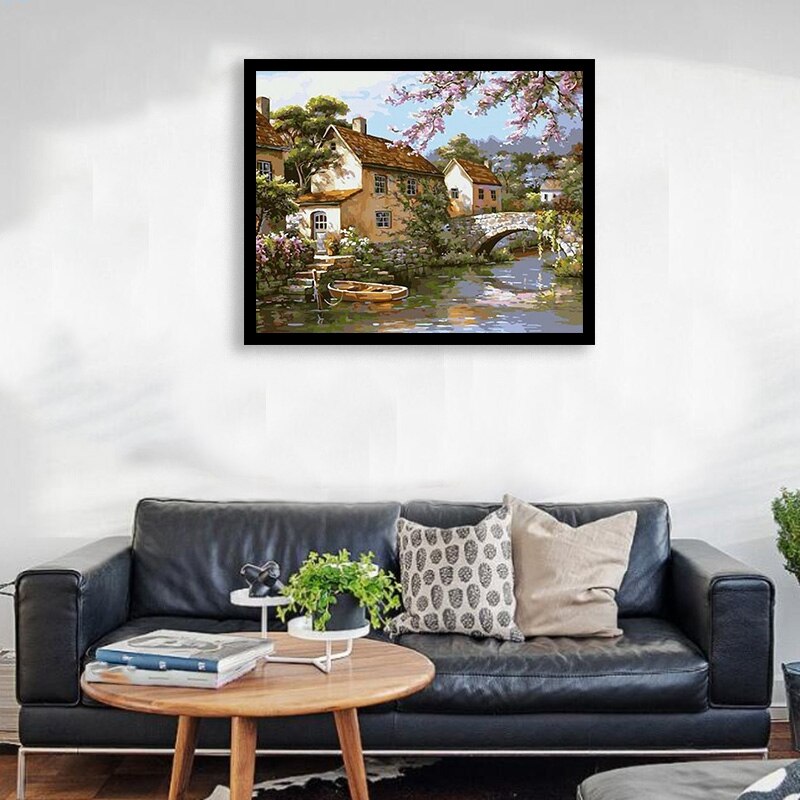Kit De Pintura Por Números Para Adultos – Faro, Lienzo De 30 X 40 Cm, Pinturas Acrílicas Y Pinceles Incluidos, Perfecto Para Regalar Y Decorar Tu Hogar
