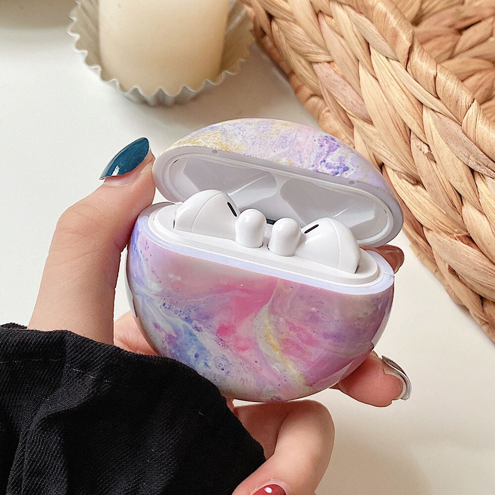 Marble Pattern Earphone Case Funda For Huawei Freebuds 3 Case Shookproof Wireless Charging Bax Cover for Free Buds 3 Cases Coque: I