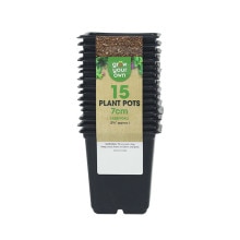 Maceta de flores negra para jardín, planta de vivero, maceta de plástico, 12 Uds.: Small