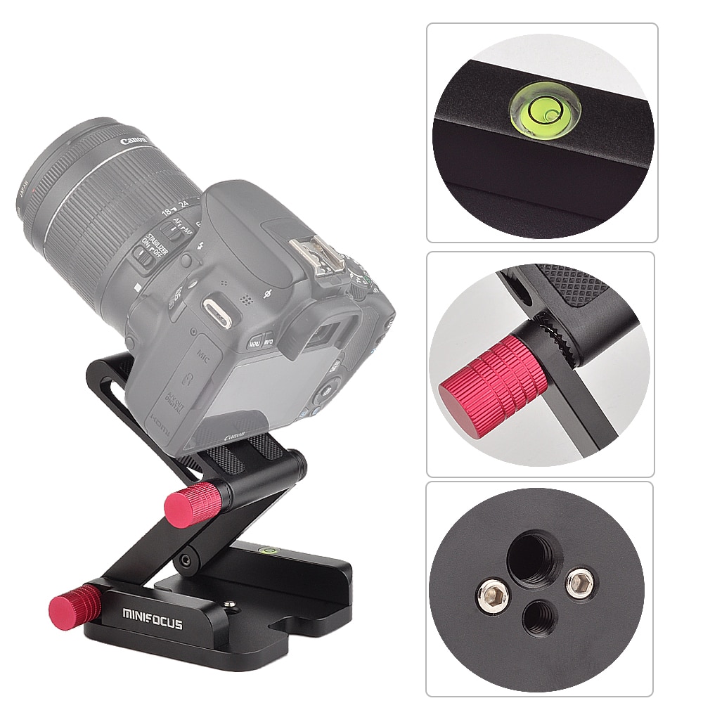 Z Flex Tilt Hoofd Quick Release Plaat Aluminium Folding Camera Beugel Statief Bal Hoofd Slide Rail Camera Camcorder Stabilizer