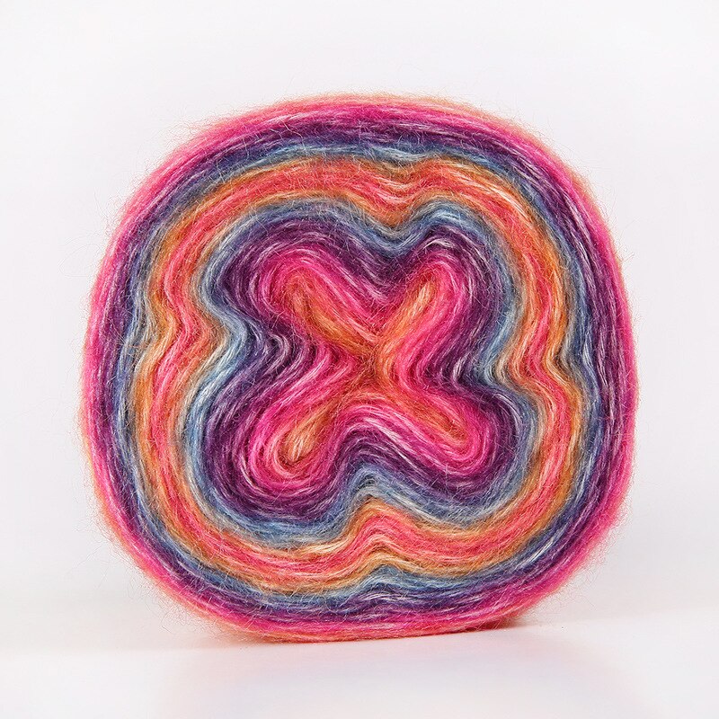 100G/Bal Gradient Kleur Regenboog Katoenen Garen Zachte Warme Wol Diy Handgemaakte Breien Taart Draad Baby Trui Hoed sjaal Benodigdheden: 01