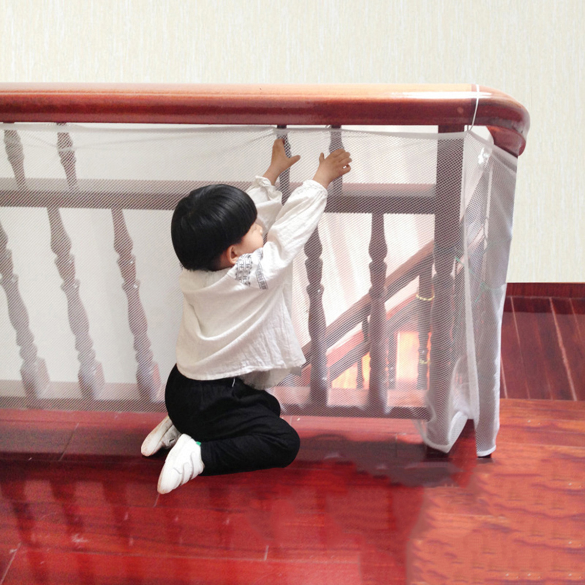3m fortykkede børnetrapper sikkerhedsnet tykt hårdt mesh netbeskyttelse skinne altan trappehegn babyhegn trappe beskyttelsesnet