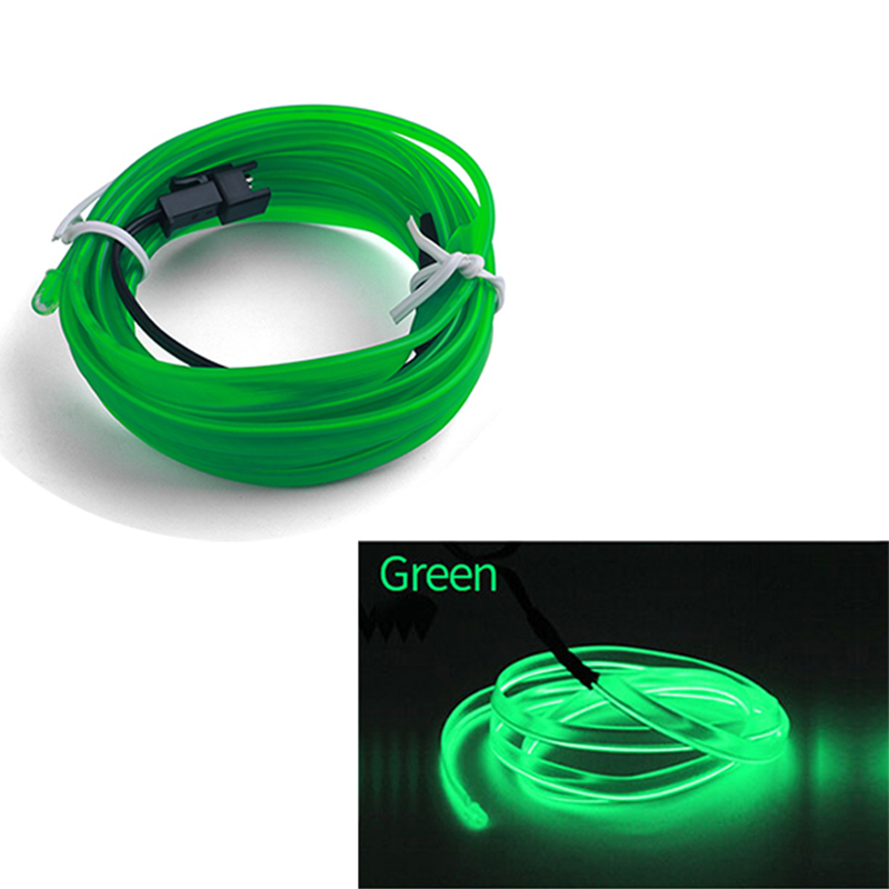 Striscia luminosa per atmosfera in fibra ottica al neon per illuminazione ambientale a portato da 5 metri per interni auto Decorazione USB kit luce flessibile fai-da-te: variabile / 5500 k