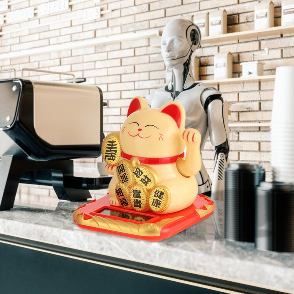 Chinese Lucky Cat Rijkdom Zwaaien Schudden Hand Fortuin Welkom Kat Thuis Craft