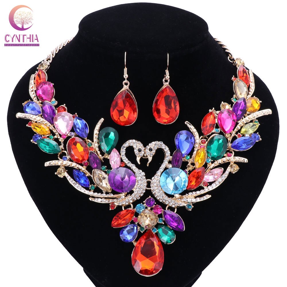 Nigeriaanse Sieraden Set Voor Vrouwen Paars Kwastje Oorbellen Ketting Set Banket Jurk Accessoire Bridal Indian Sieraden