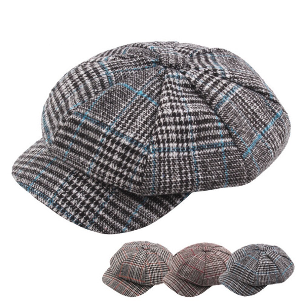 Hoed Vrouwen Unisex Vintage Twill Katoen Baseball Cap Vintage Unadjustable Hoed Sombrero Mujer Casual Mode Plaid Hoed