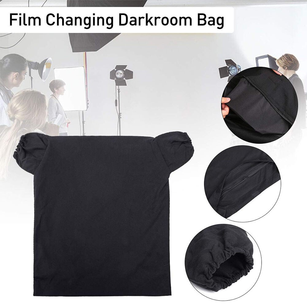 Anti Static Developing Portable Zipper Darkroom Bag Anti Reflection Photography Practical Film Changing Dual Layer