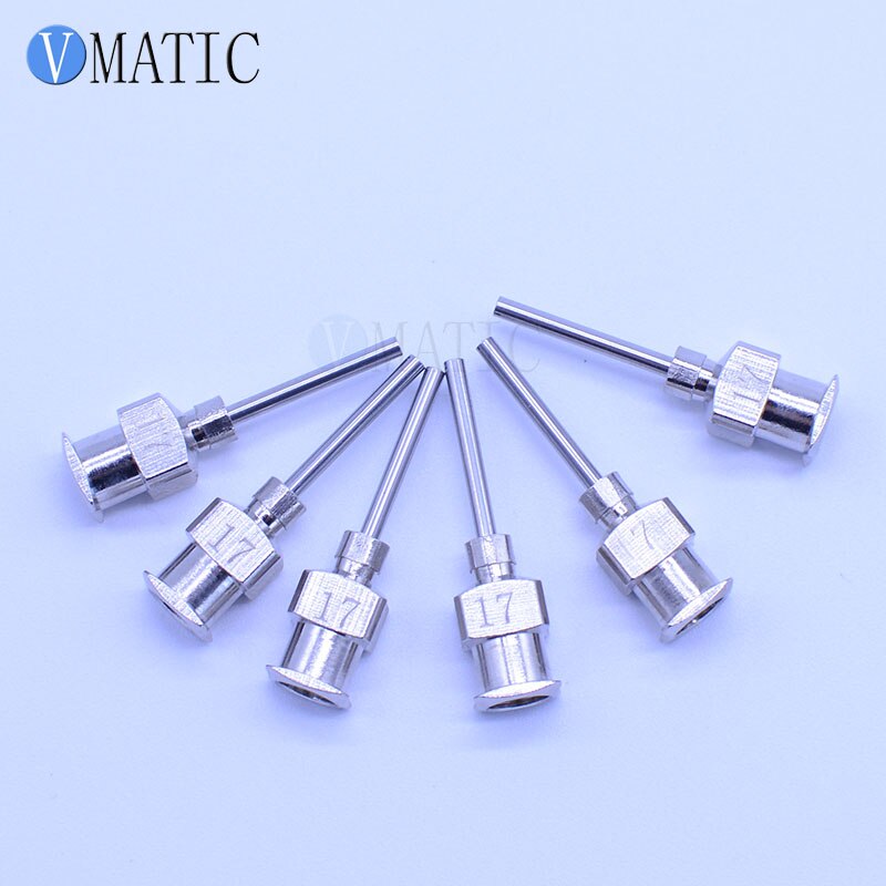 12pcs 0.5 inch Tip Length 17G Stainless Steel Metal Tips in &amp; Precision