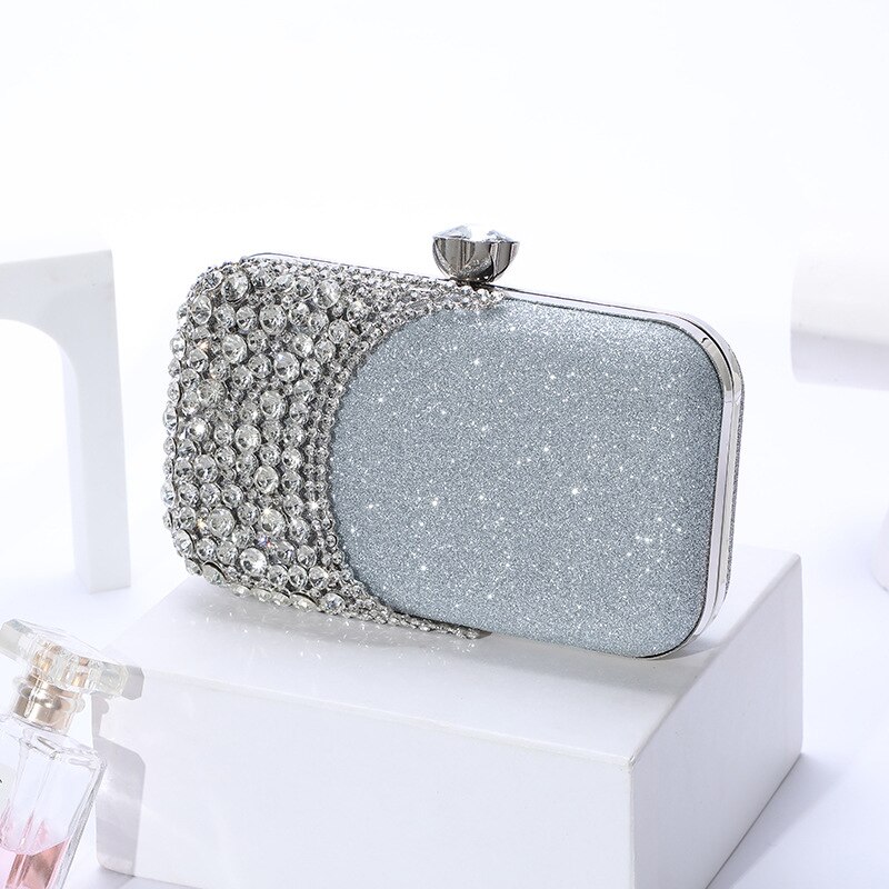 Women Diamond Evening Clutch Bags Bling Patchwork Banquet Wallets Wedding Dinner Bags MN