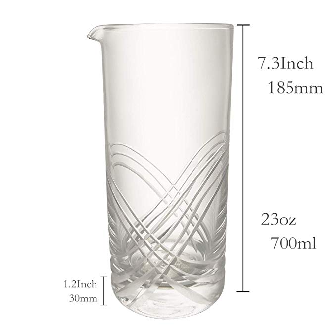 Japansk stil 700ml blandningsglas bartender cocktailkoppar kristallglas whiskykopp drinkware diamant blandningsglas martini