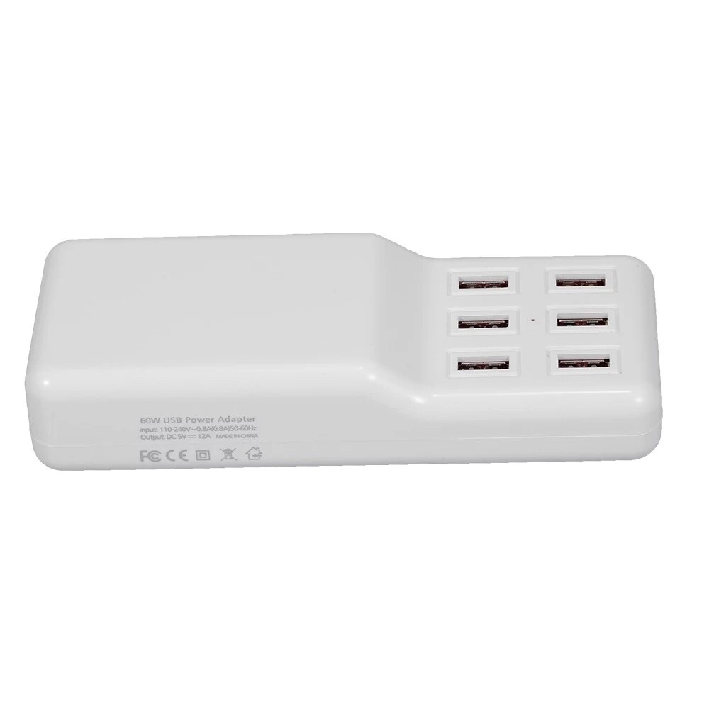 Multifunctional Phone Charging Dock with 6 Ports USB Charger for Apple Android Phone IPad Digital Camera Charging Dock