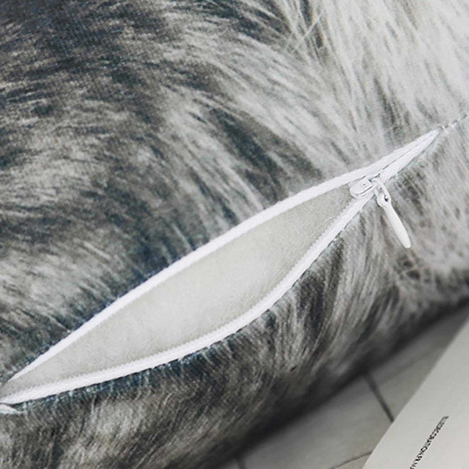 Realistic Animal 3D Pillow Tiger Soft Plush Toy Double-sided Printing Cat Doll