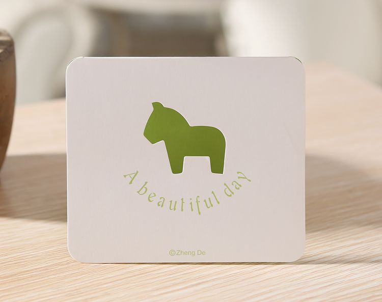 10pcs Hollow-out Greeting Card Christmas Year Card Christmas Mini Postcards Birthday Card Thank You Cards: Horse
