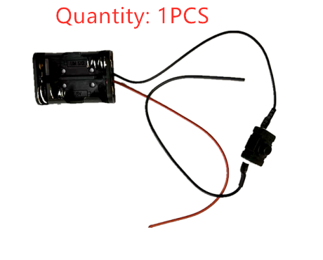 Soporte de batería de 12V 23A, caja de almacenamiento de batería recargable con cable de alambre, soporte de batería de 12V 23A, caja de batería de 12V con interruptor: YELLOW