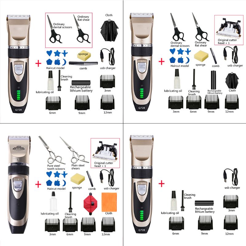 Hair Trimmer Rechargeable Hair Clippers for Men Hair Cutting Kit