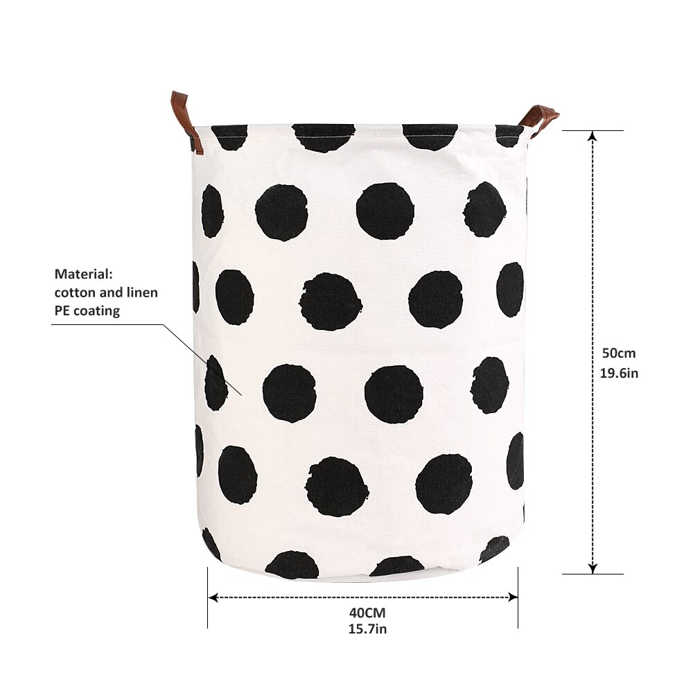 Laundry Basket Canvas Waterproof Organizer Basket Large Capacity Laundry Hamper Dirty Clothes Storage Basket Home Storage Bin: 7(40x50cm)