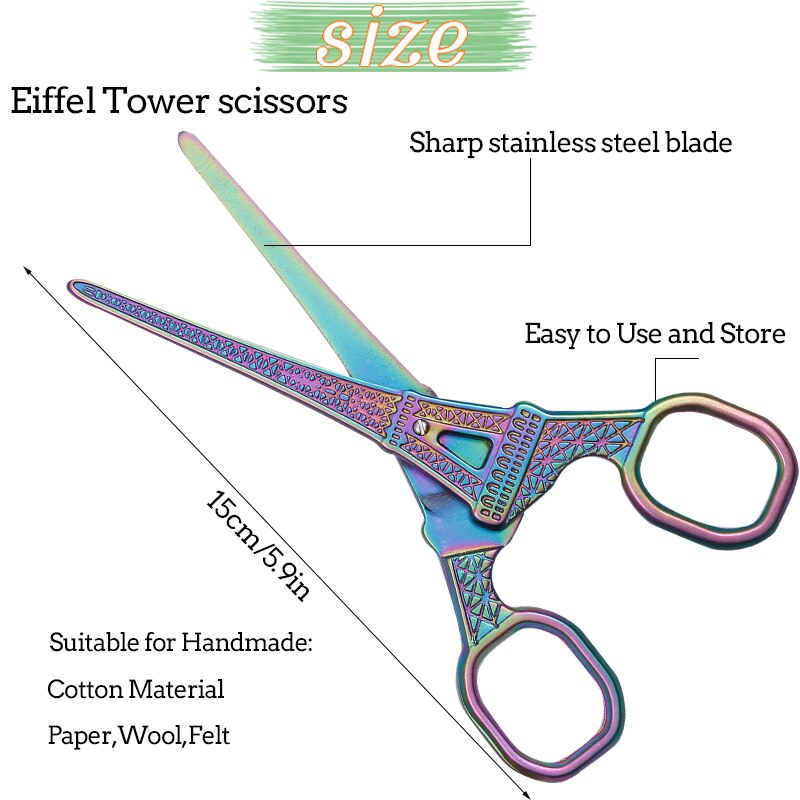 MIUSIE Durable Tailor Scissors Sewing Scissors DIY Household Fabric Cutter Shears Cross Stitch Scissors For Sewing Needlework