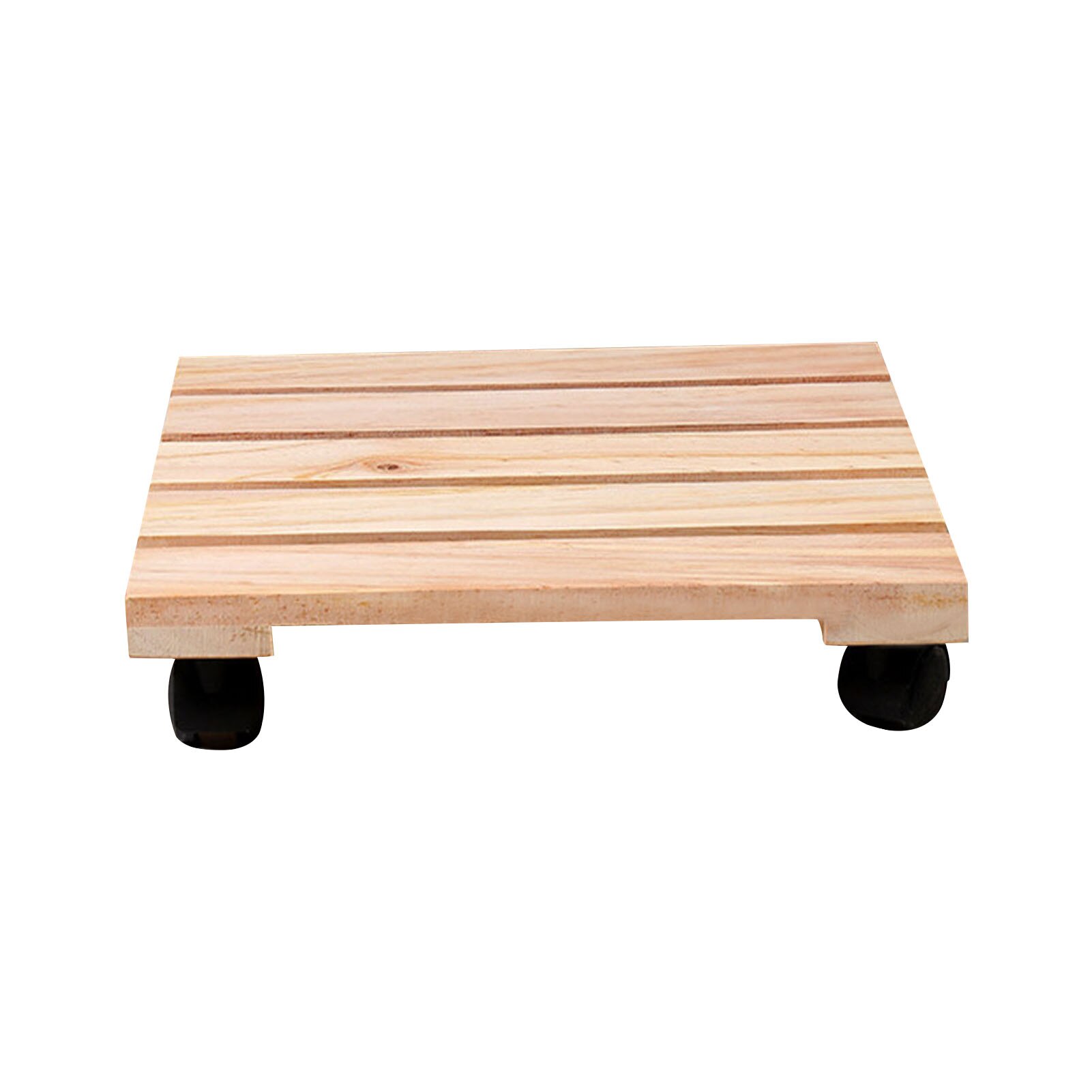 Planteur en bois Caddy avec roues universelles Pot de fleur support de rouleau outils de plantation de jardin support de Pot support de planteur carré
