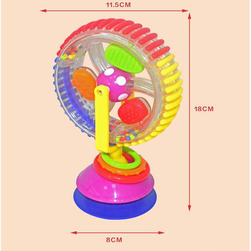 Baby Rammelaar Speelgoed Tricolor Multi-touch Draaiende Reuzenrad Sukkels Speelgoed 0-12 Maanden Pasgeborenen Educatief baby Speelgoed