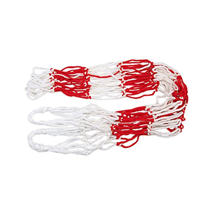 Portable Large Ball Pocket Bold Solid For Volleyball Football Basketball Net Mesh Bag Red And White Stitching Outdoor