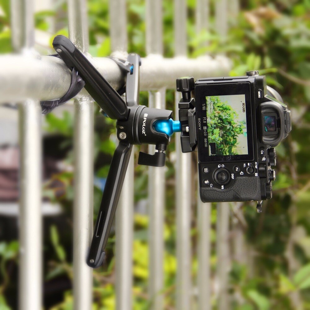 PULUZ – Mini trépied de poche pour photographie, appareil photo de bureau avec support de tête sphérique de 360 pouces, monopode Macro pour Canon Nikon Sony DSLR