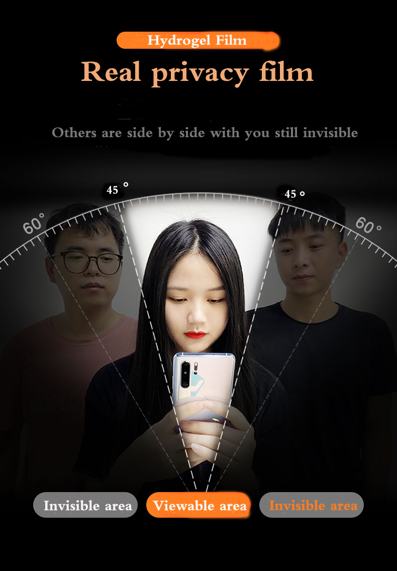 Vivov 29 mat skærmbeskytter til vivov  v29 lite privacy hydrogel film  v29e v29 lite soft hd fuld dækning anti-kiggeri blå