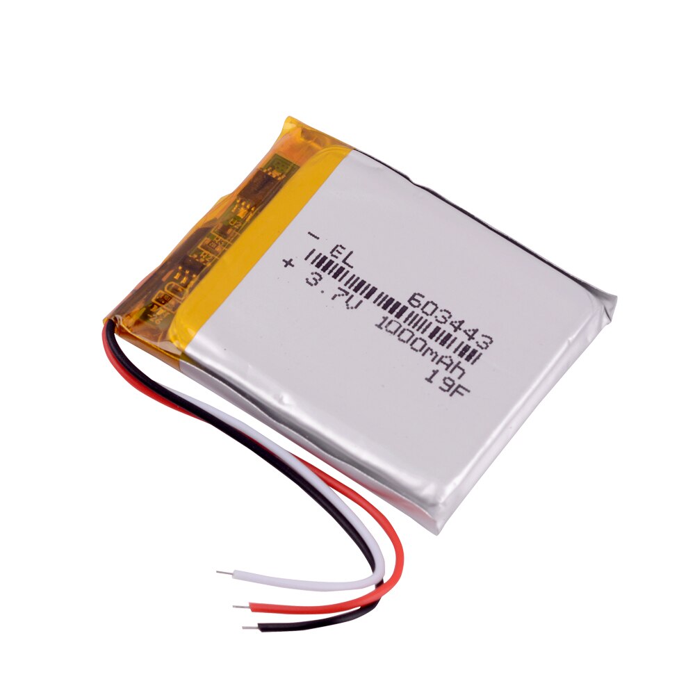 3 linjers liter energibatteri 3.7v e vei rute  lh950 lh980n 603443 063443 1000 mah 5 tommers navigator universalt oppladbart batteri