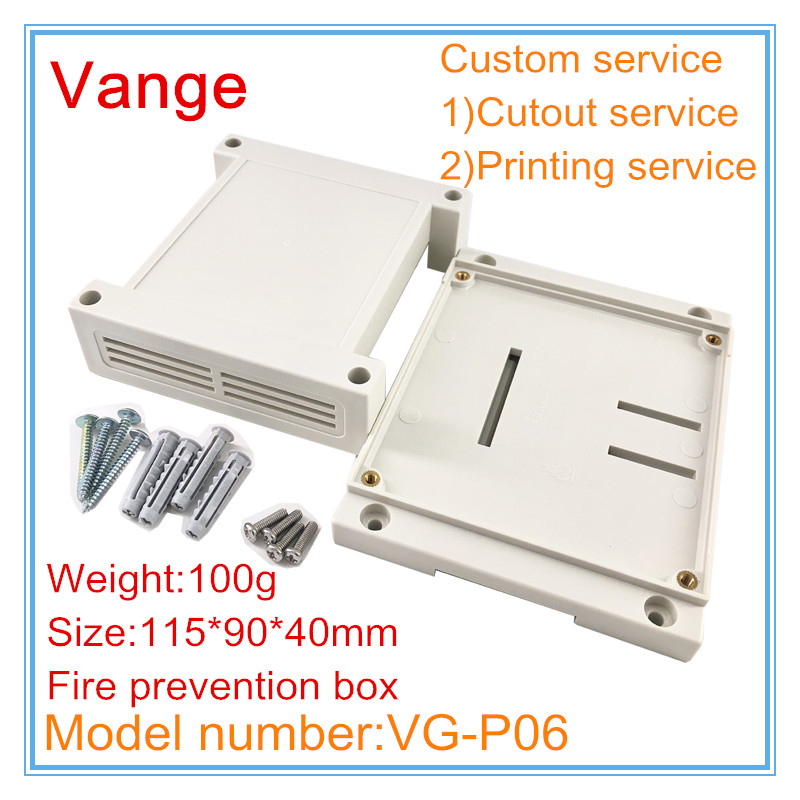 1pcs/lot mold injection electronic junction box 115*90*40mm ABS plastic enclosure diy housing for industrial control product