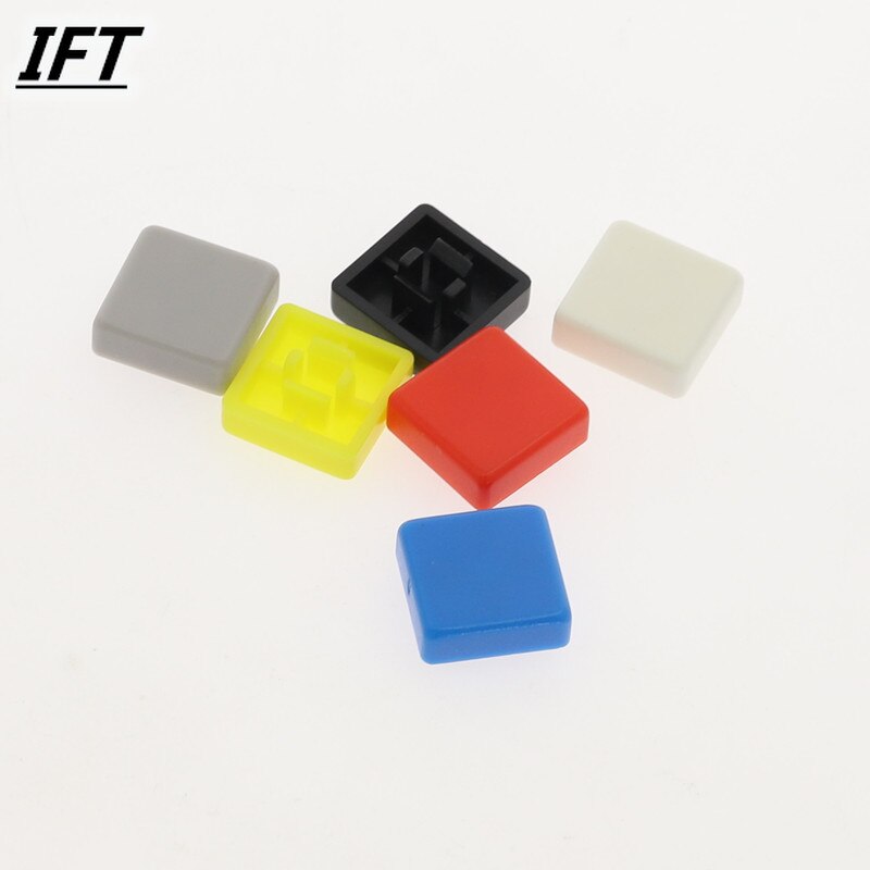 50pcs A14 Short Feet Square Switch Button Cap Match 12*12*7.3 Switch use