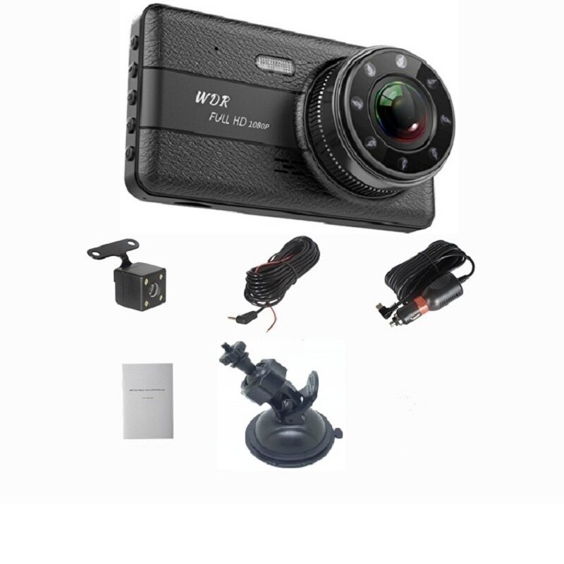 4 tuuman ips-näyttöinen dvr 1080p fhd 150 asteen laajakulmainen kojelaudan videokamera musta laatikkonäyttö yönäkö dvr peruutuskamera liiketunnistus