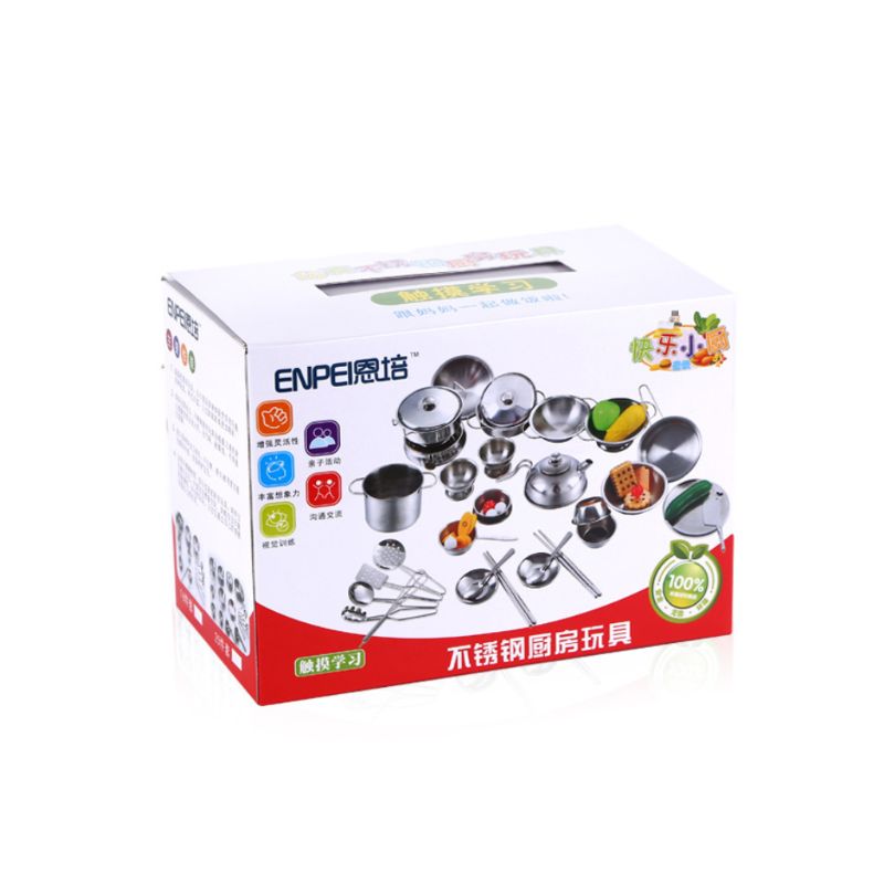Domek dla dzieci ze stali nierdzewnej zabawki kuchenne naczynia robić gotowania garnki patelnie udawaj zagraj w zestaw naczyń