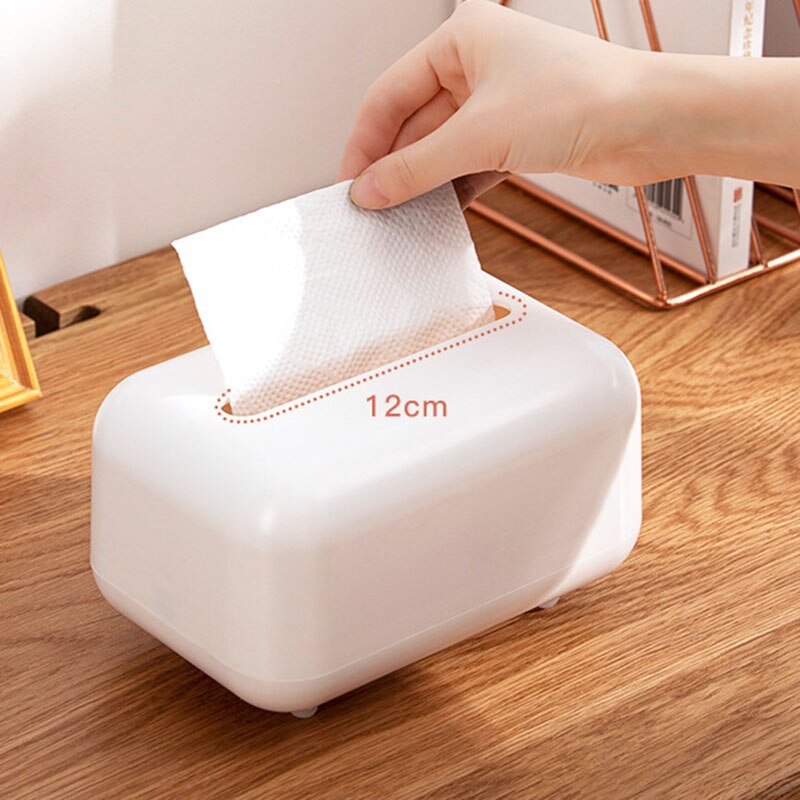 Household Tissue Box with Lid Desktop Paper Holder Napkin Storage Box Office Decoration Sealed Dustproof Tissue Container