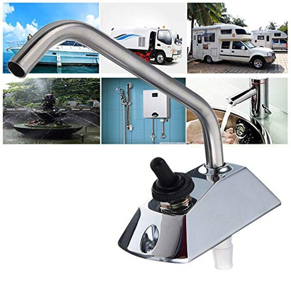 12V Full 360 Degree Galley Rotation Tap With Switch For Caravan Boat Motorhome RV Accessories
