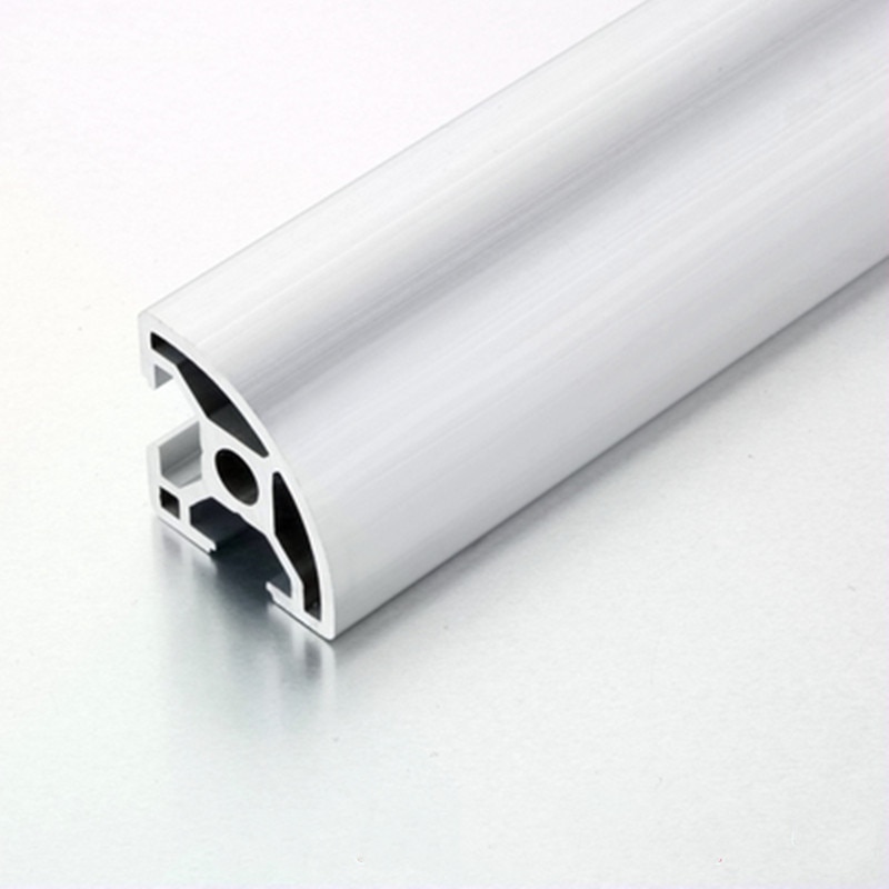 Profilé en alliage d'aluminium semi-circulaire, 100-600mm, 3030, standard ue