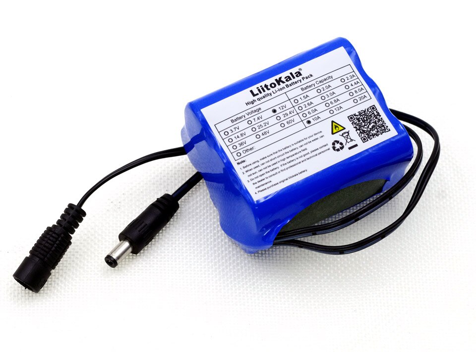 Liitokala 12 v 4.4 ah 4400 mah 18650 genopladelige batterier 12.6v lithium batteripakke pcb beskyttelseskort