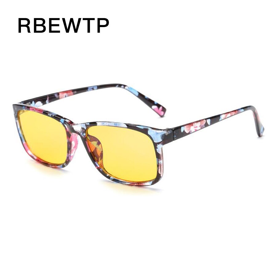 Rbewtp merk blauwlicht blokkerende bril led leesbril stralingsbestendige bril computer gaming bril montuur brillen: Bloem