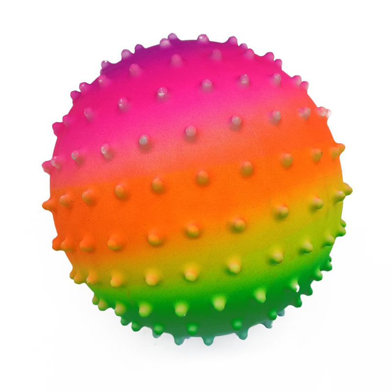 Inflatable balls, 9- inch inflatable rainbow balls, outdoor sports game, children's toy, sensory balls, baby children's toy
