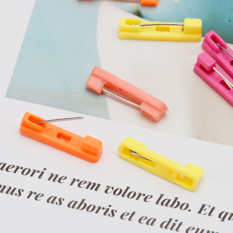 100 pces misturado cachecol pino de segurança hijab broche de segurança bloqueio de pano de bebê fralda pino