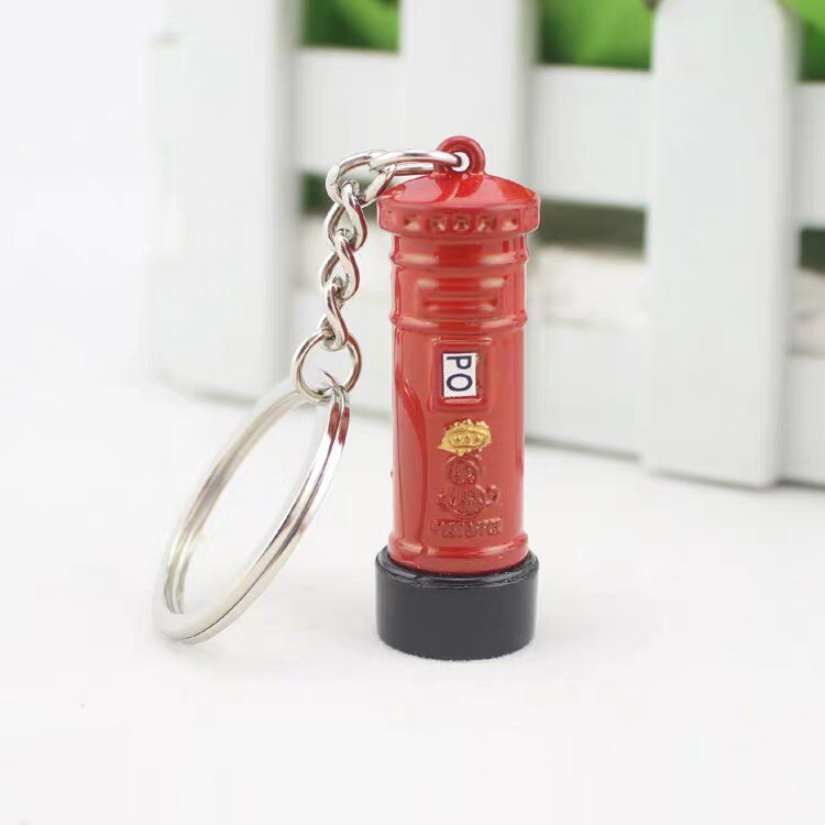Storage Mailbox Box London Bus Key chain Taxi British flag Souvenir For Keyring Ring London Bus Phone Box: E
