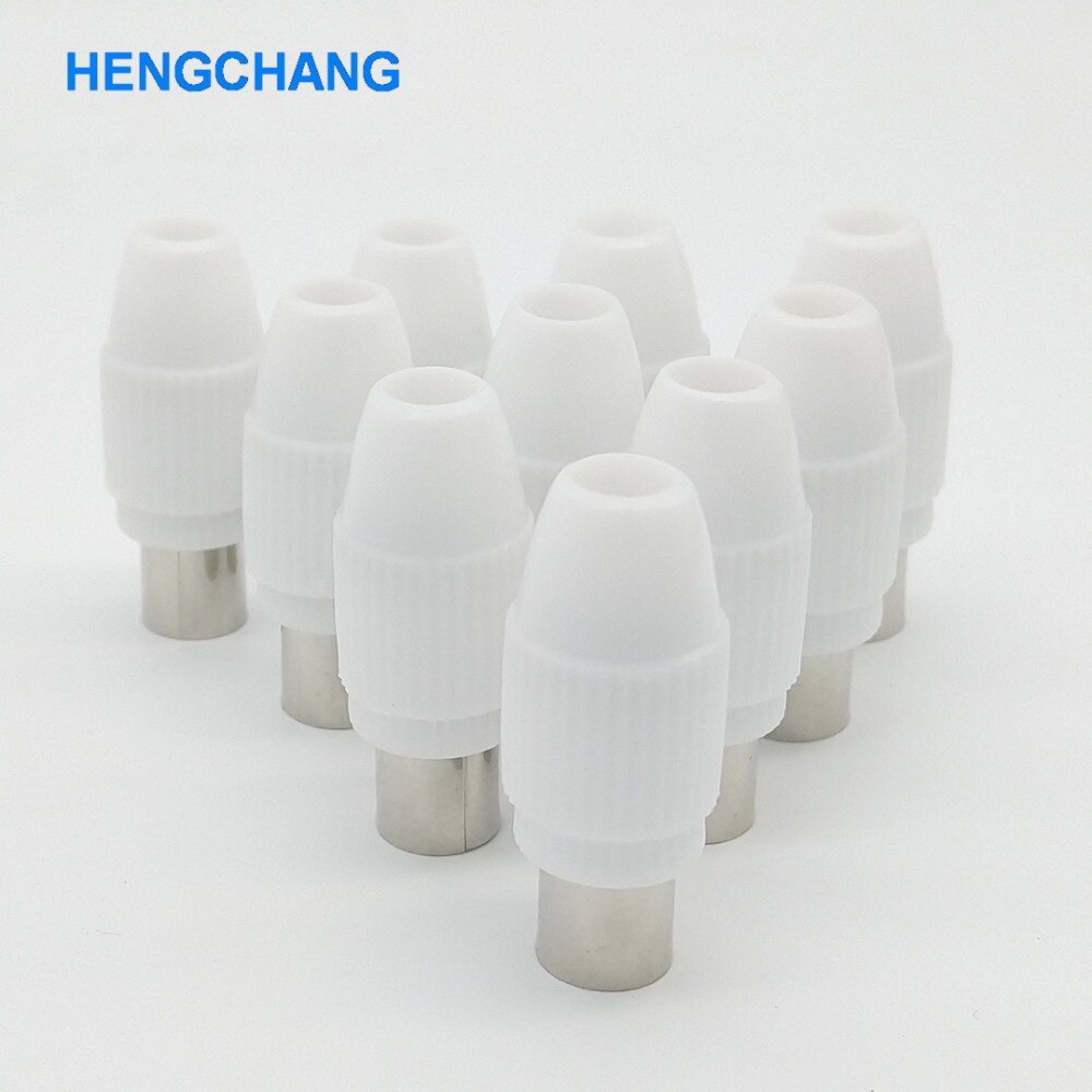 10pcs Weldless TV Female Plug 9.5 TV RF Terminal Antenna Connector