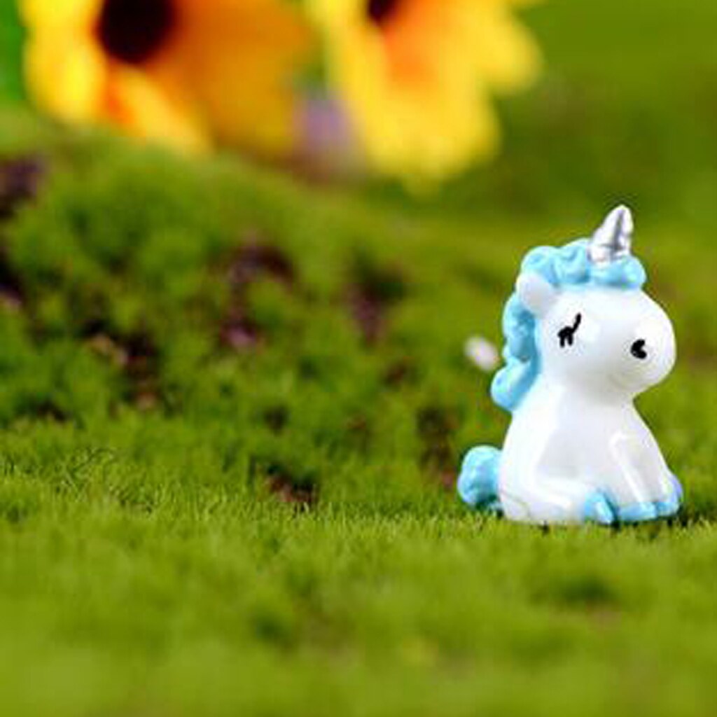2Pcs Unicorns Miniatuur Fairy Tuin Eenhoorns Voor Diy Fairy Tuin Poppenhuis