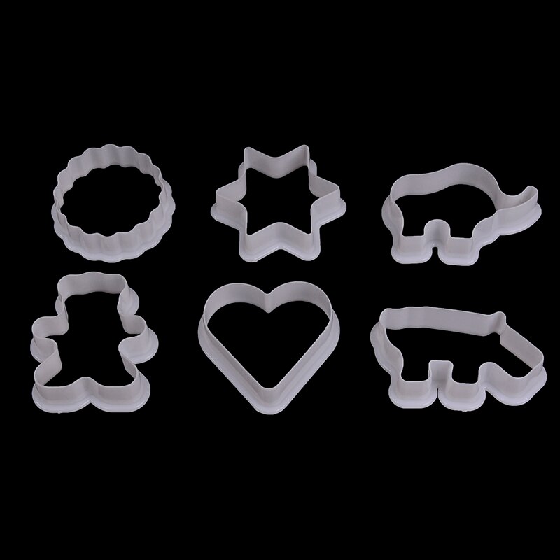 6 pièces biscuits coupeurs en forme d'animal en plastique Cookie pâtisserie Fondant moules Biscuit moule pour enfants Fondant gâteau décor cuisine outil