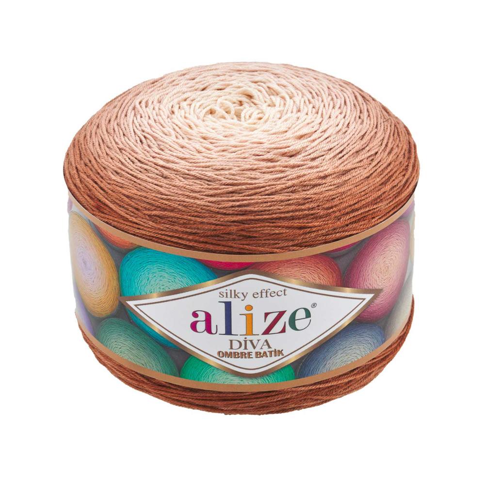 Thread Best Cake Yarn 1 Pack ( 2 Balls) Alize DIVA OMBRE BATIK Hand Knitting Yarn ( %100 Microfiber Acrylic ) 250 Gram 875 Meter: 7375