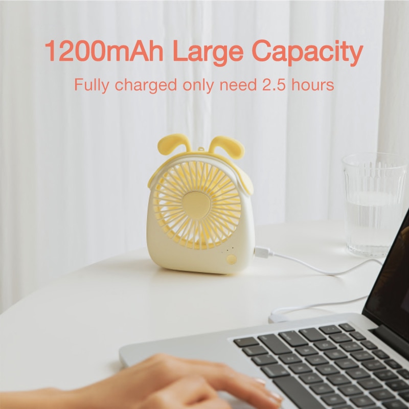 CAFELE Mini Fan Rechargeable USB Fan Portable Handheld Fan 3-Speed Mini USB Handy Small Desktop USB Cooling Fan Cooler